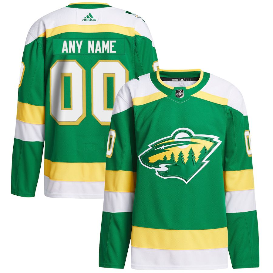 Men Minnesota Wild adidas Green 2023-24 Alternate Primegreen Authentic Custom NHL Jersey